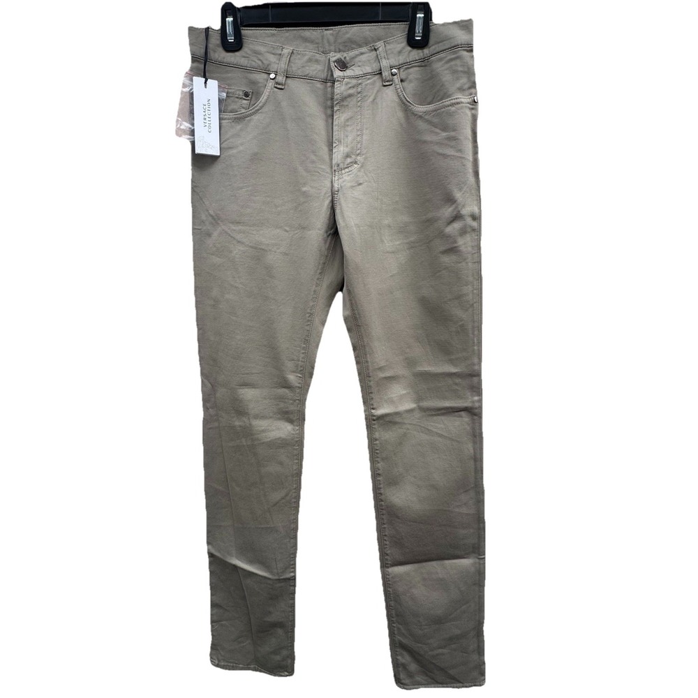 Versace Collection Men's Olive Green Slim Fit Pants Size‎ 31 New w/ Tags
